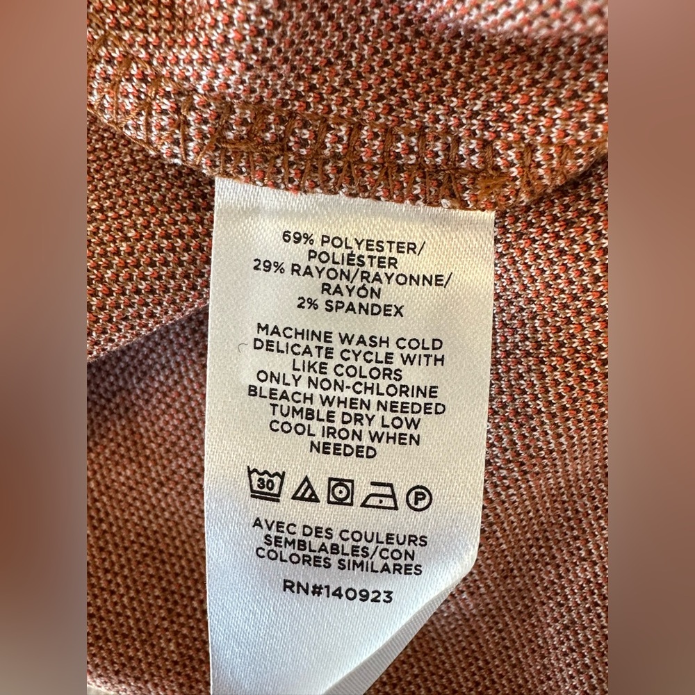 Loft Plaid Collared Mini shift dress front button browns short sleeve size 6 - Picture 15 of 16